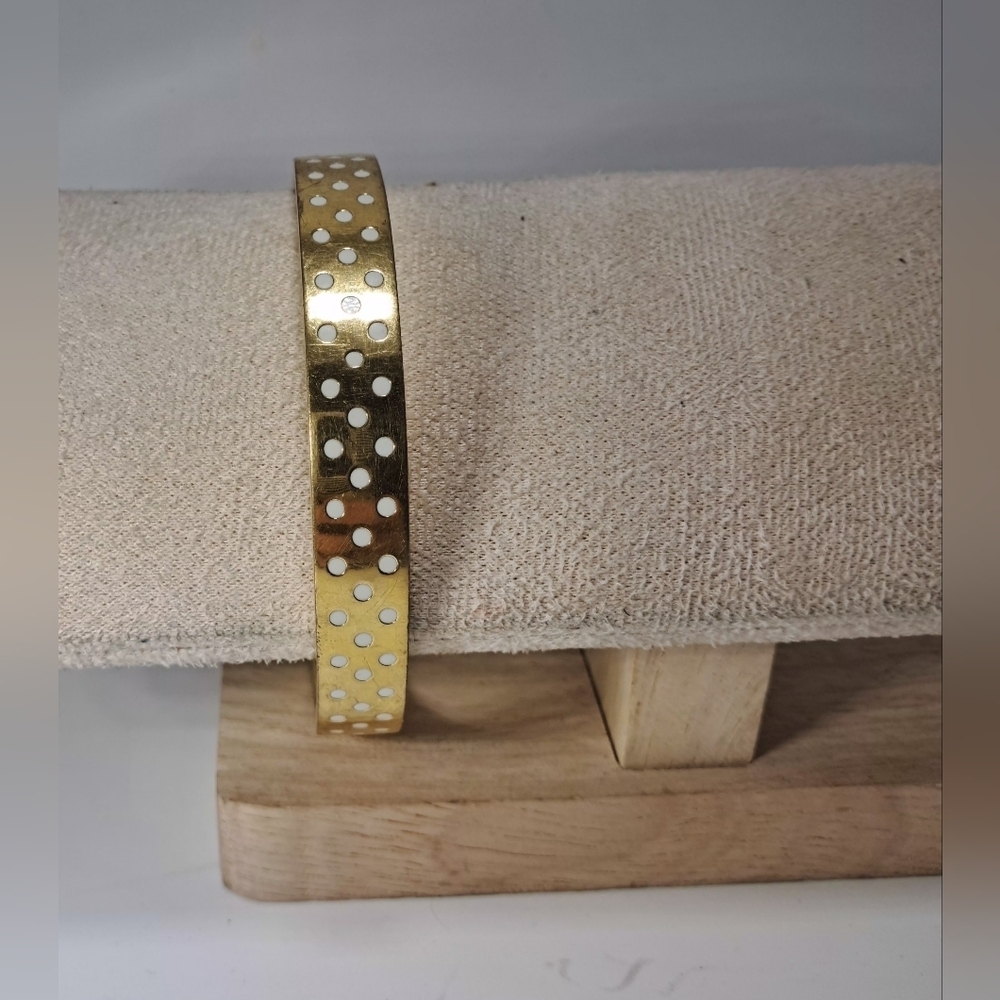 Kate Spade NY On The Dot Gold Tone Bangle Bracelet - Picture 2 of 9